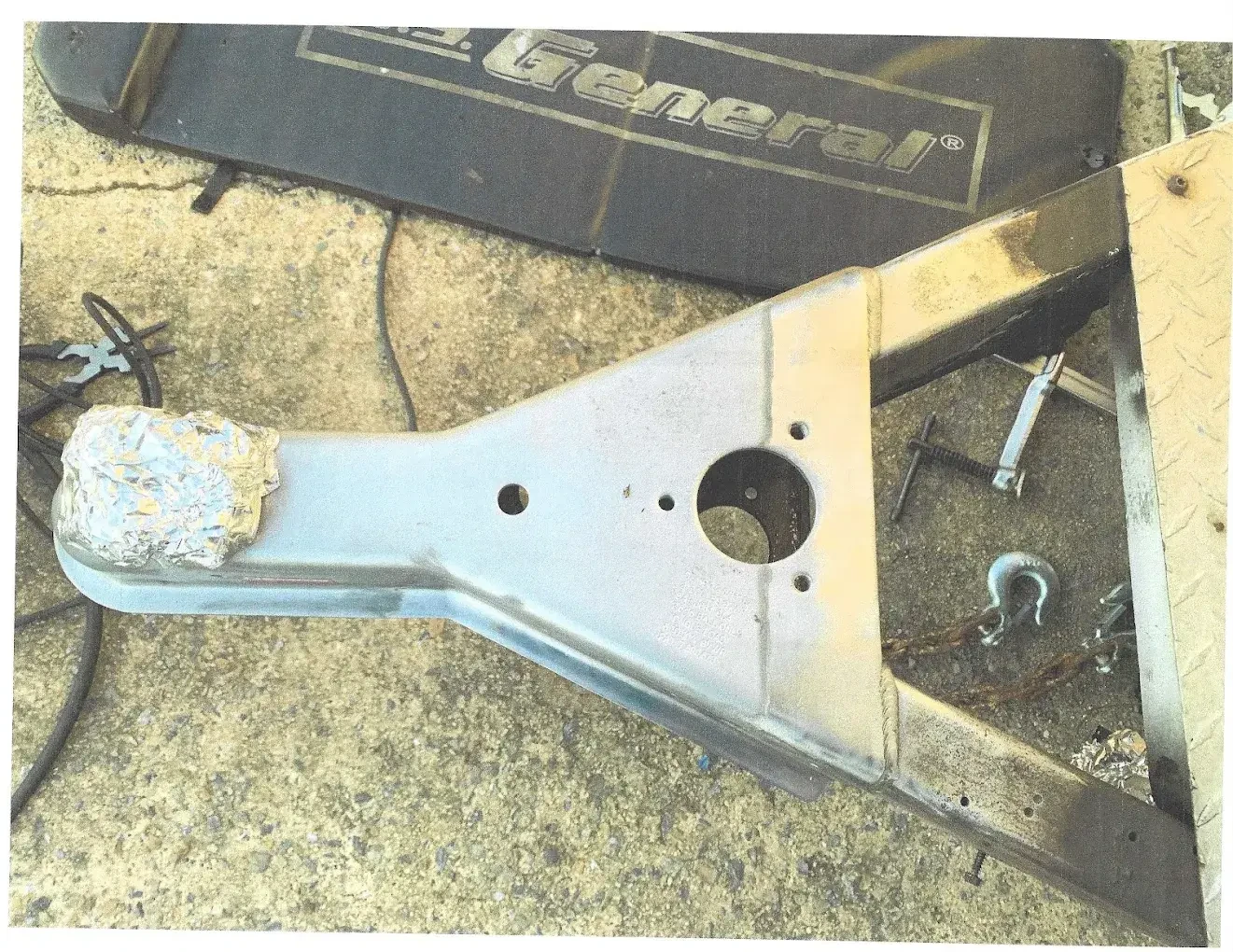 Stitch welding on a storm access lid - Precision Arc Mobile Welding York PA